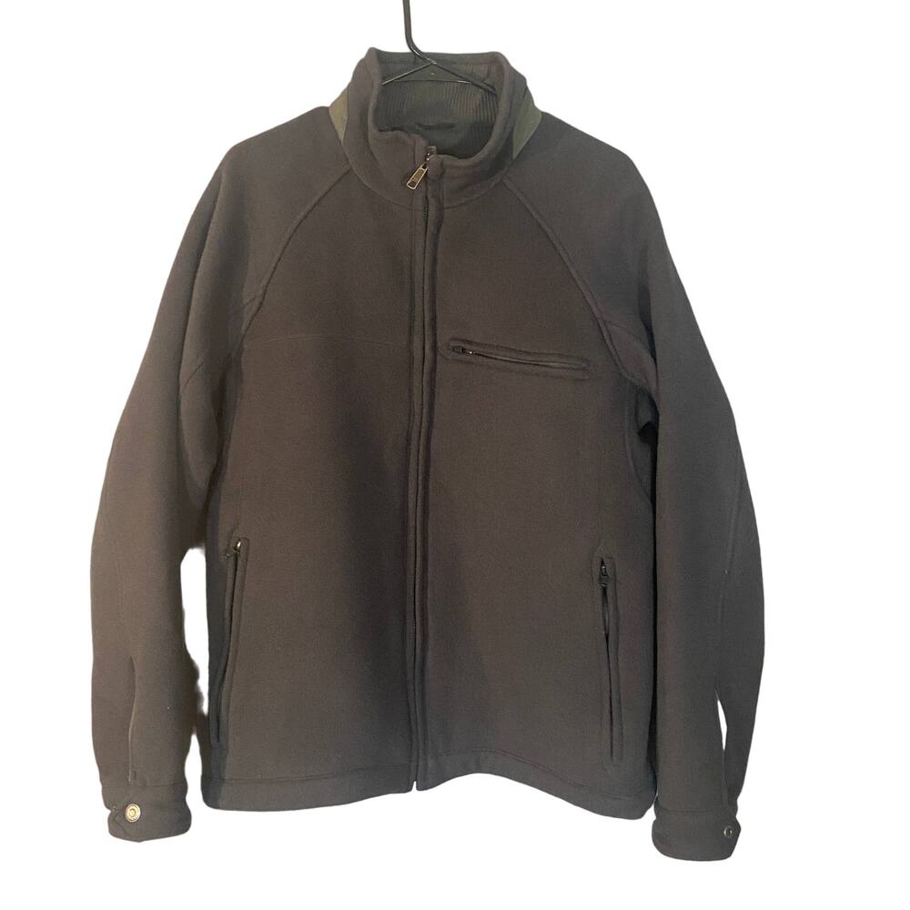 Sorel Gray Wool Blend Fleece Lined Full Zip Coat Men Sz M